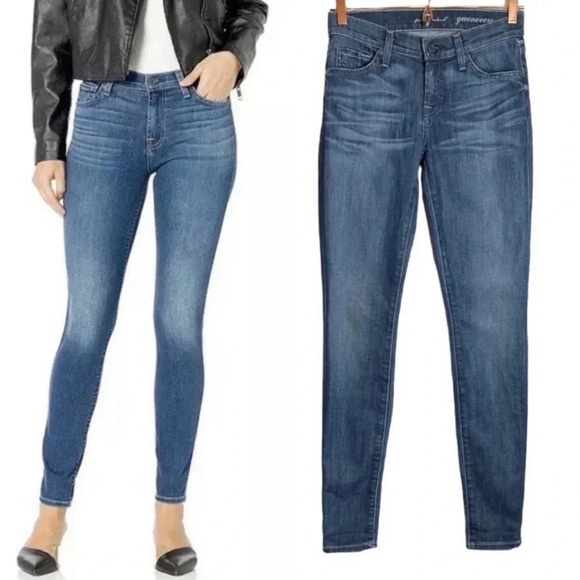 7 For All Mankind | Gwenevere Jeans Distressed 31” Inseam Low Rise - Picture 1 of 9